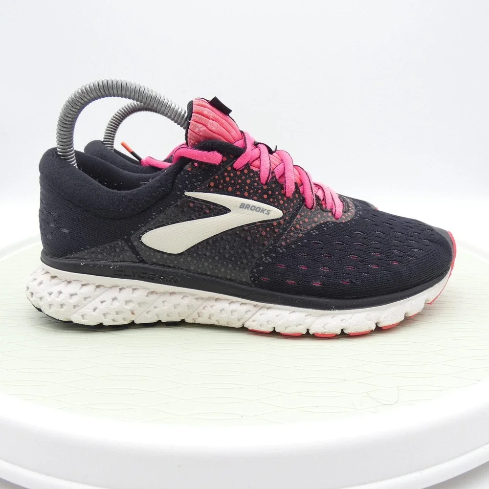 Brooks Glycerin 16 Womens Running Shoes Black Pink White 1202781B040 US 8